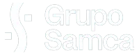 Logotipo del Grupo Samca 2026 en color blanco.